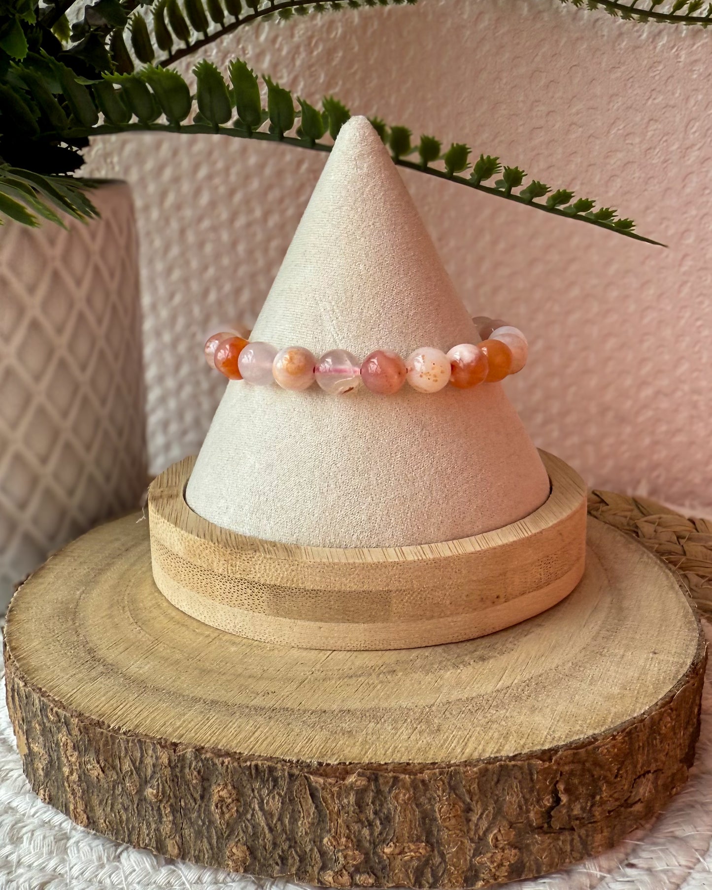 BRACELET AGATE FLEUR DE CERISIER