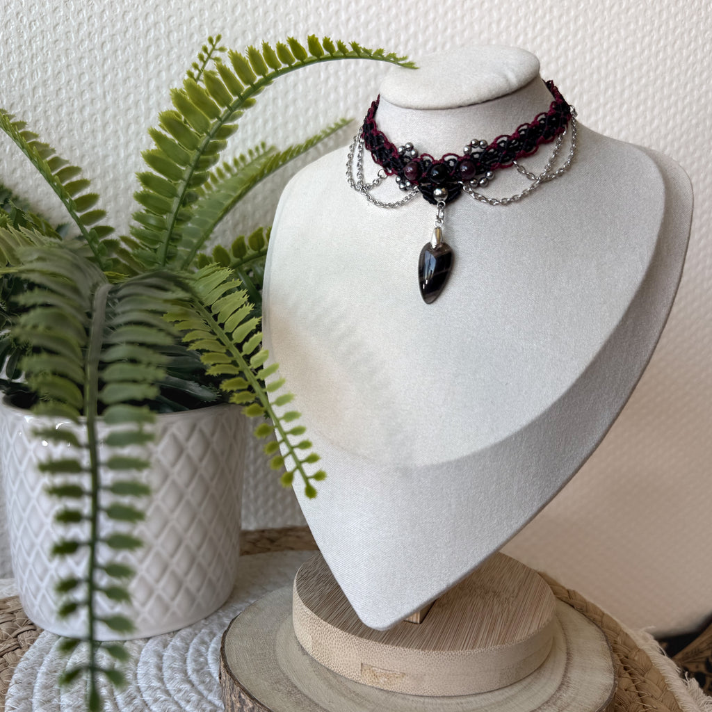 Collier en micro macramé fait main – Bijou artisanal bohème ajustable | Les Créas d’Andy