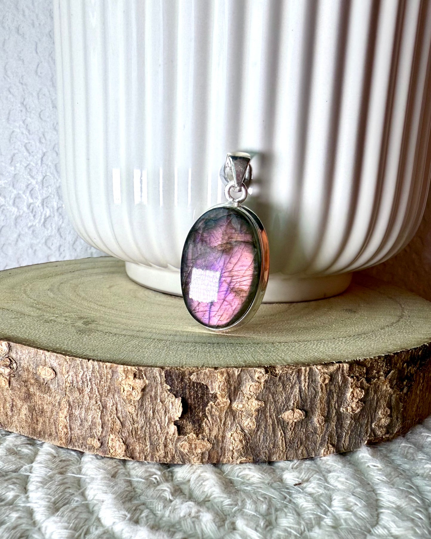 LABRADORITE VIOLETTE ARGENT 925