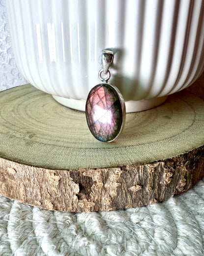 LABRADORITE VIOLETTE ARGENT 925