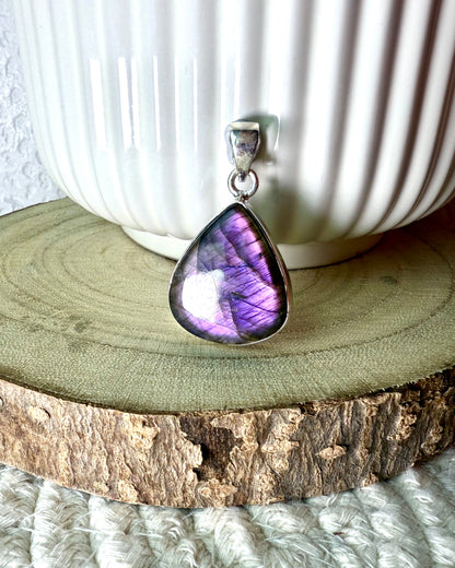 LABRADORITE VIOLETTE ARGENT 925