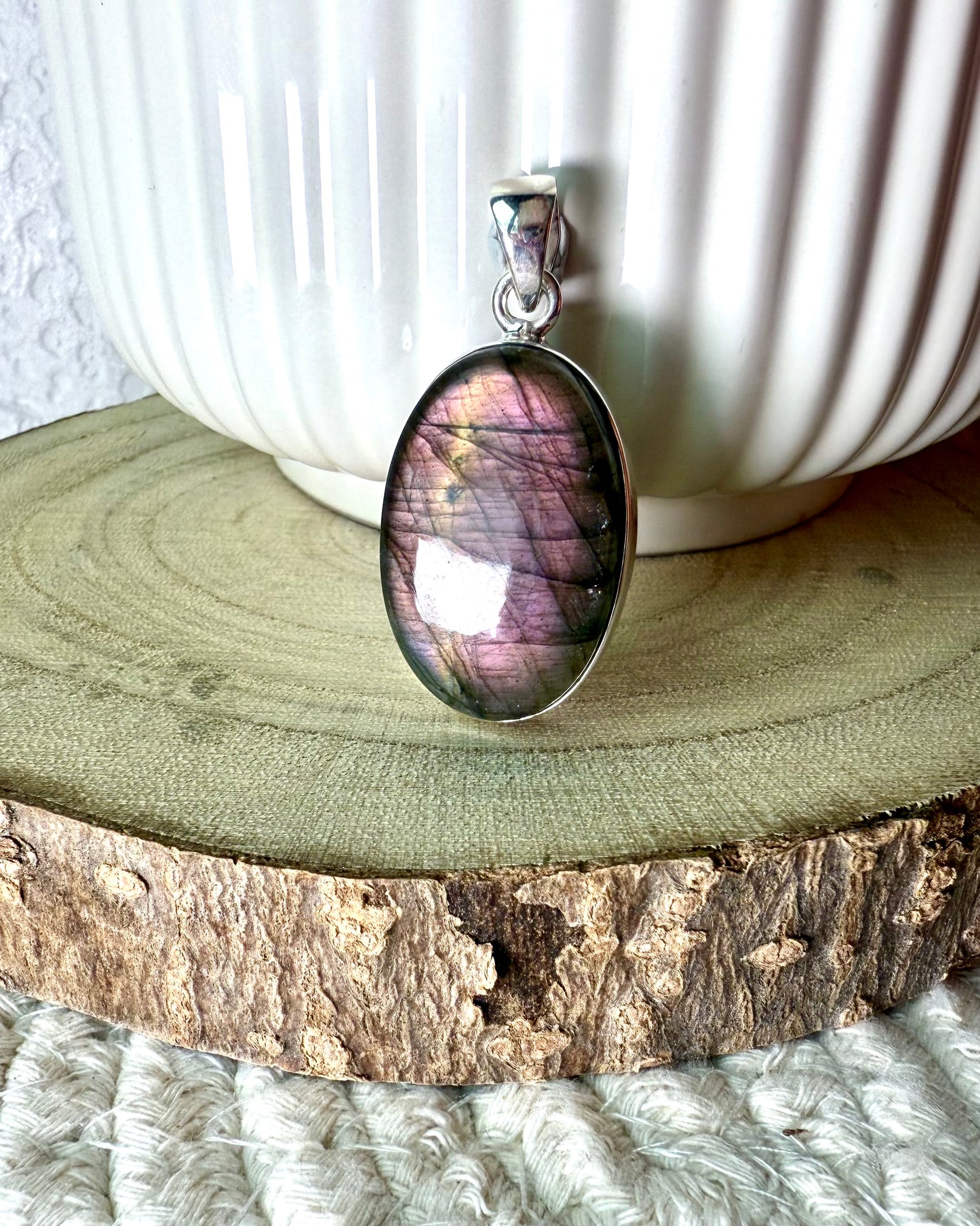 LABRADORITE VIOLETTE ARGENT 925
