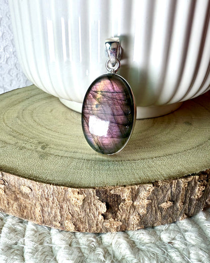 LABRADORITE VIOLETTE ARGENT 925