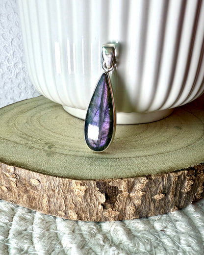 LABRADORITE VIOLETTE ARGENT 925