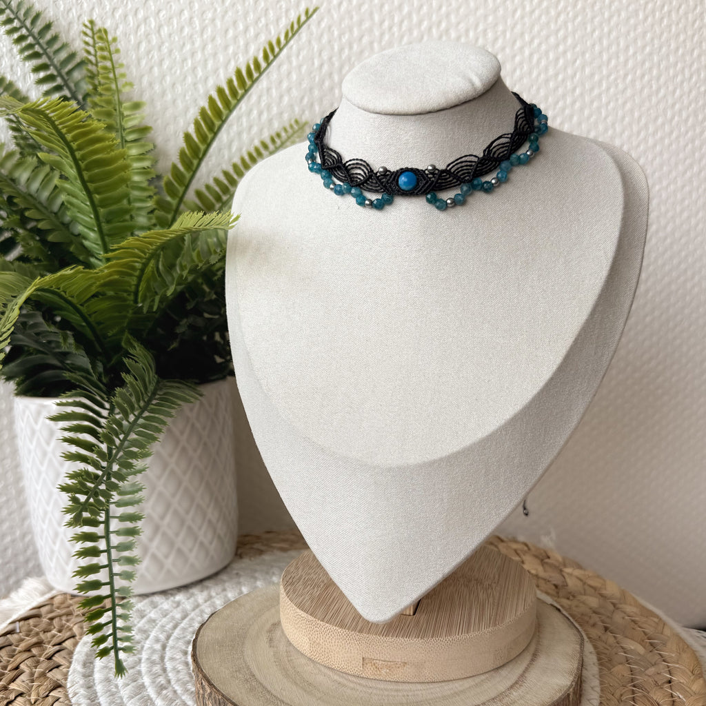 Collier en micro macramé fait main – Bijou artisanal bohème ajustable | Les Créas d’Andy