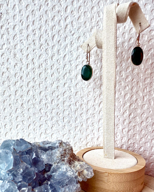 BOUCLES D’OREILLES ÉMERAUDE INDIENNE