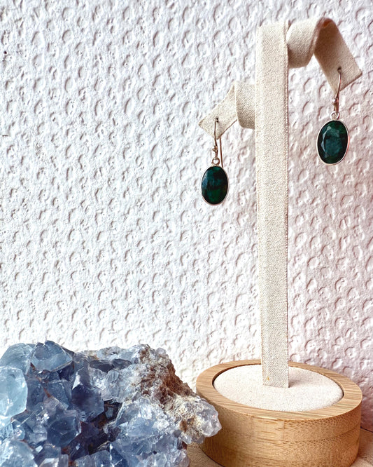 BOUCLES D’OREILLES ÉMERAUDE INDIENNE