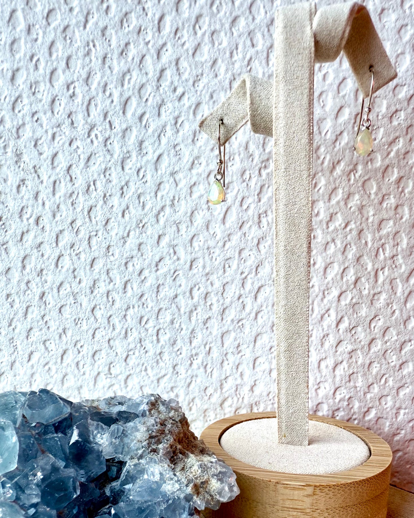 BOUCLES D’OREILLES OPALE ARGENT