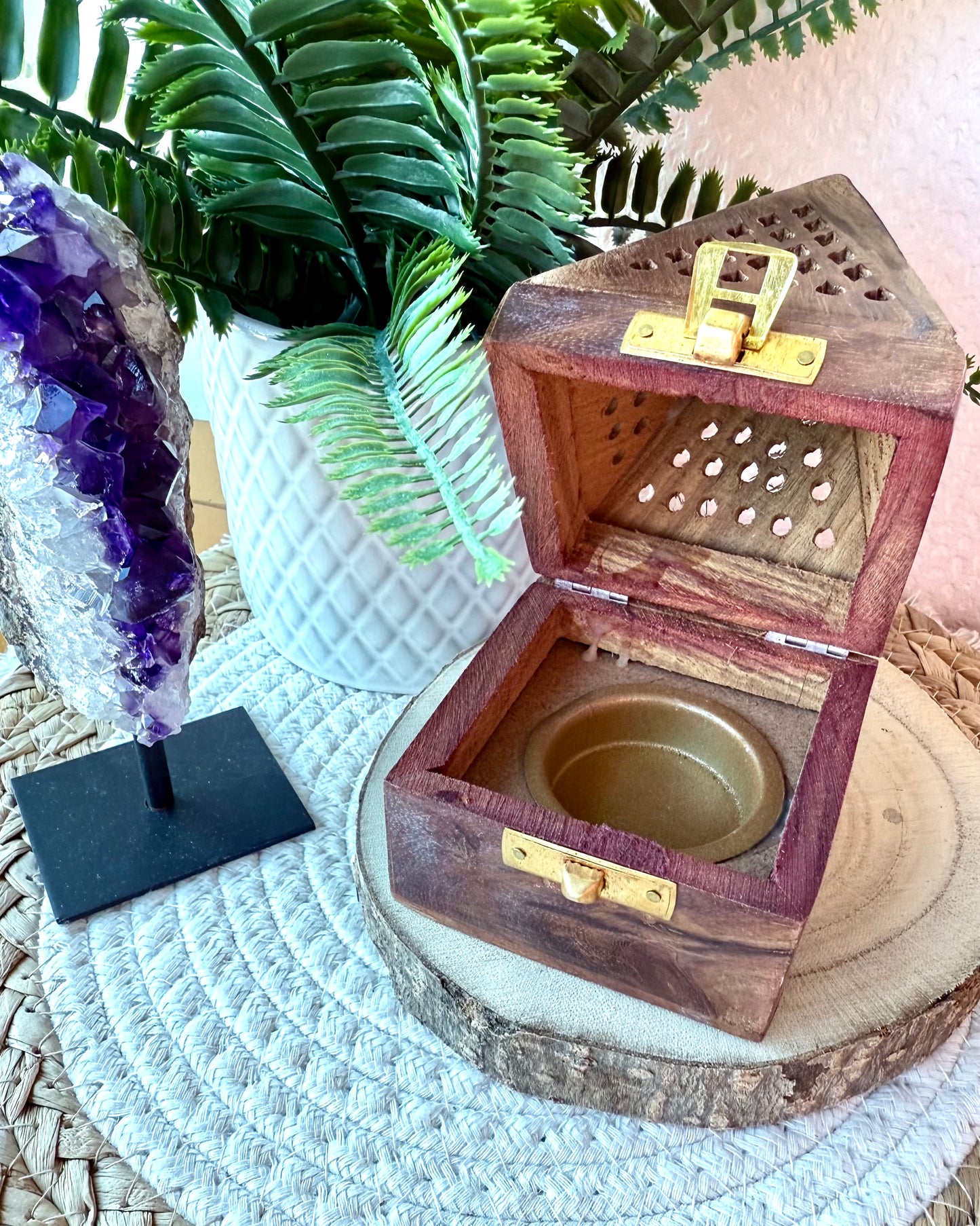 PORTE ENCENS Pyramide Coffret en Bois