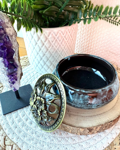 PORTE ENCENS Céramique Noir et bleu