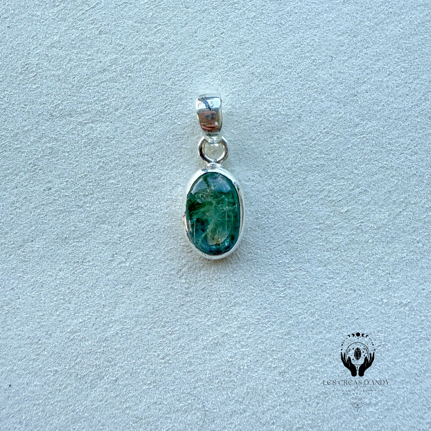 CYANITE VERTE ET ARGENT 925