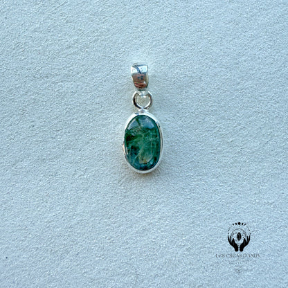 CYANITE VERTE ET ARGENT 925