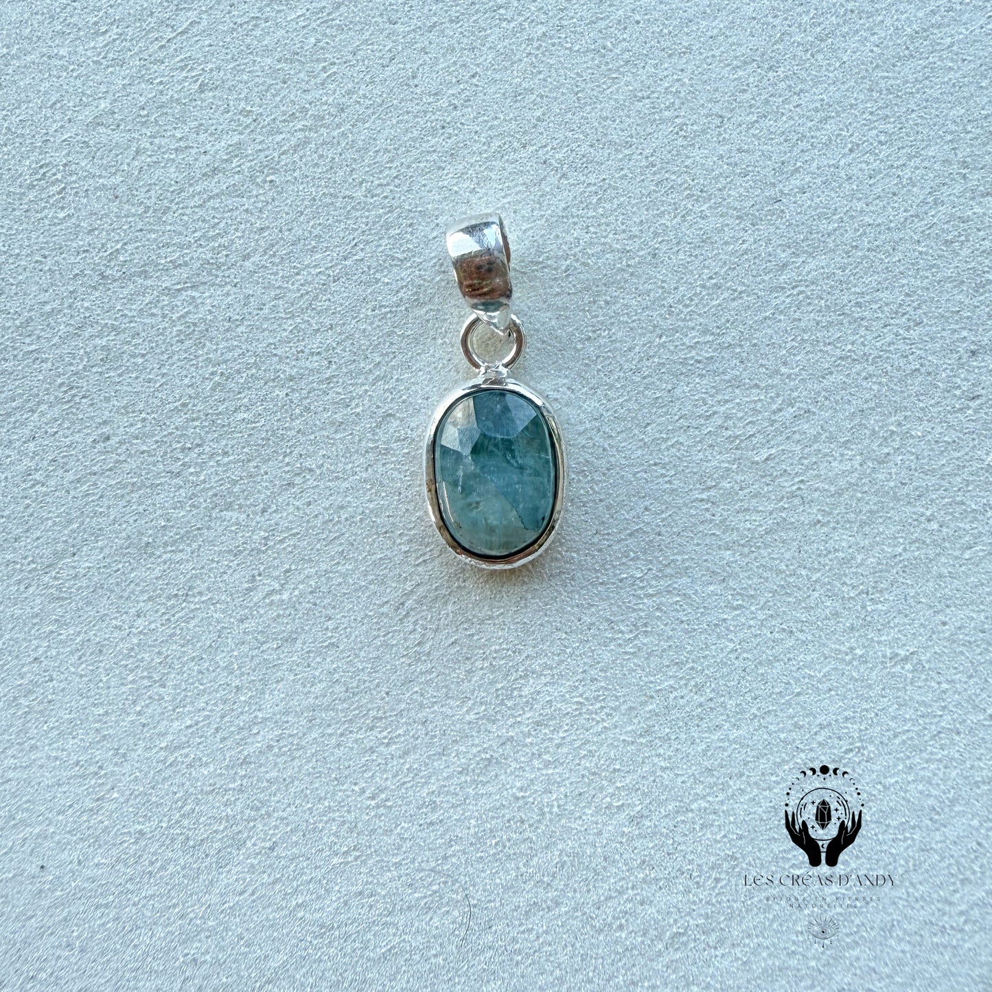 CYANITE VERTE ET ARGENT 925