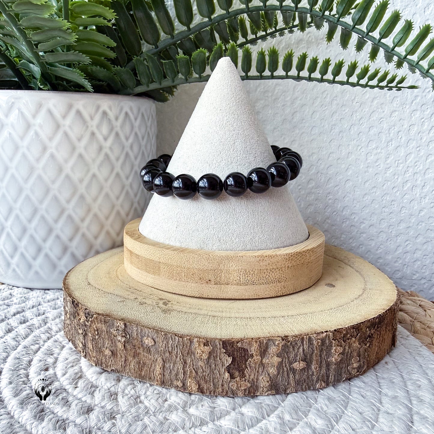 BRACELETS EN OBSIDIENNE (doré, Argenté, œil céleste)