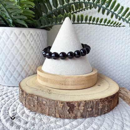 BRACELETS EN OBSIDIENNE (doré, Argenté, œil céleste)