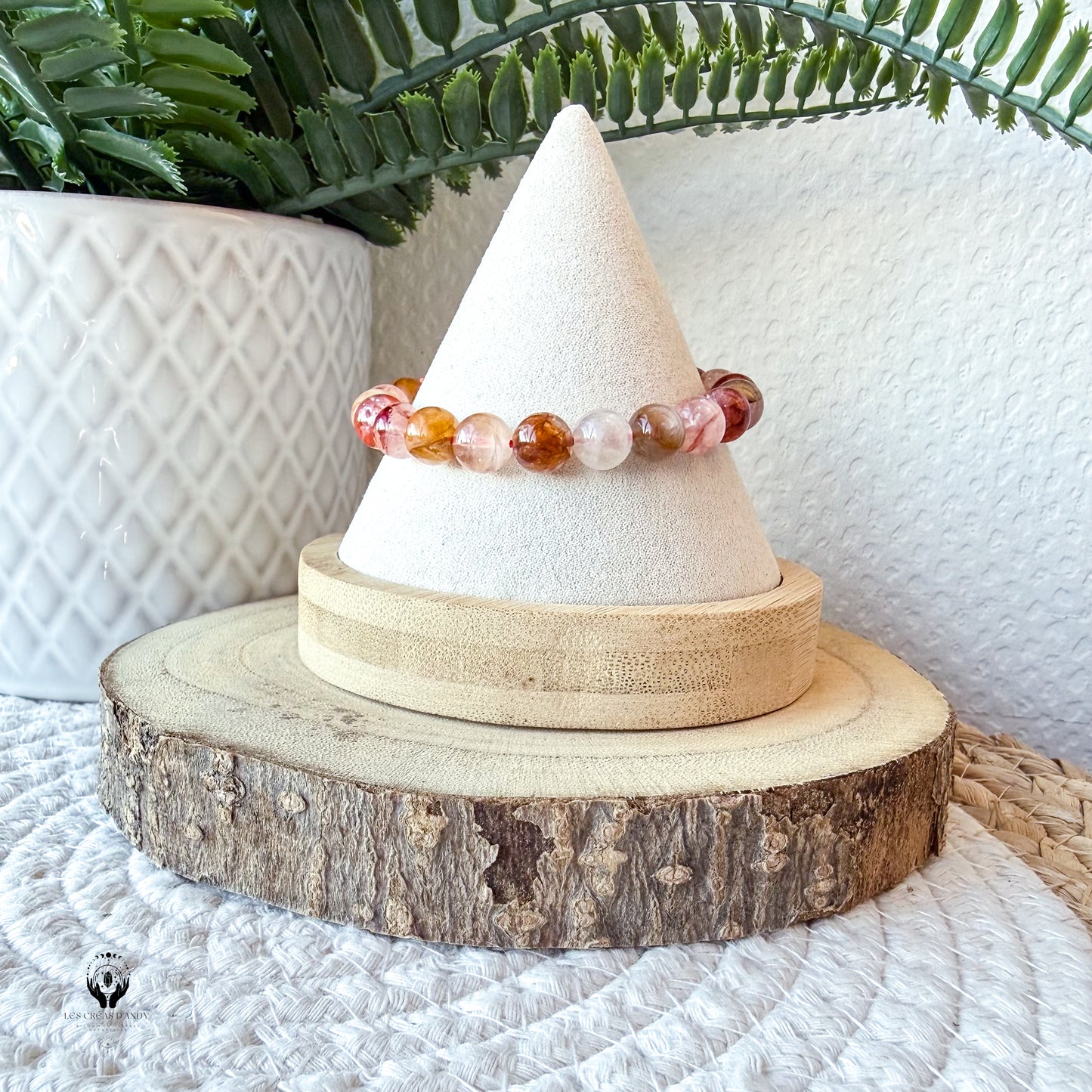 BRACELET EN QUARTZ HÉMATOÏTE