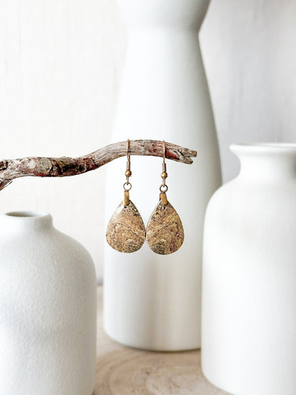 BOUCLES D'OREILLES JASPE PAYSAGE