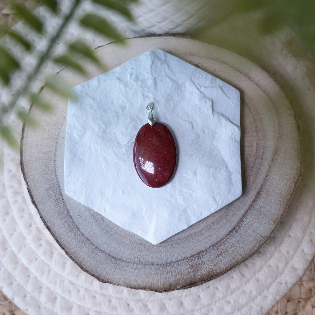 Pendentif Jaspe rouge 