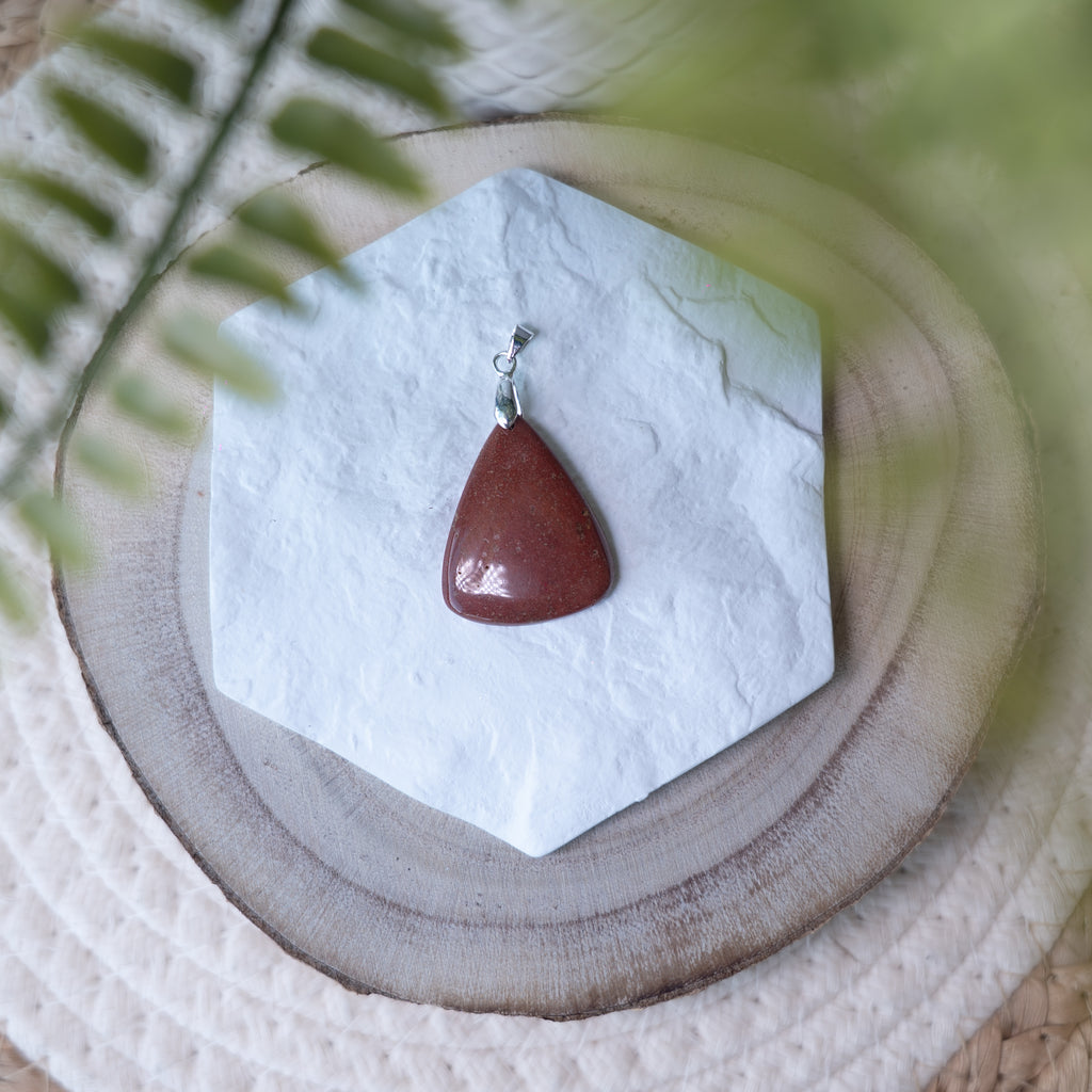 Pendentif Jaspe rouge 