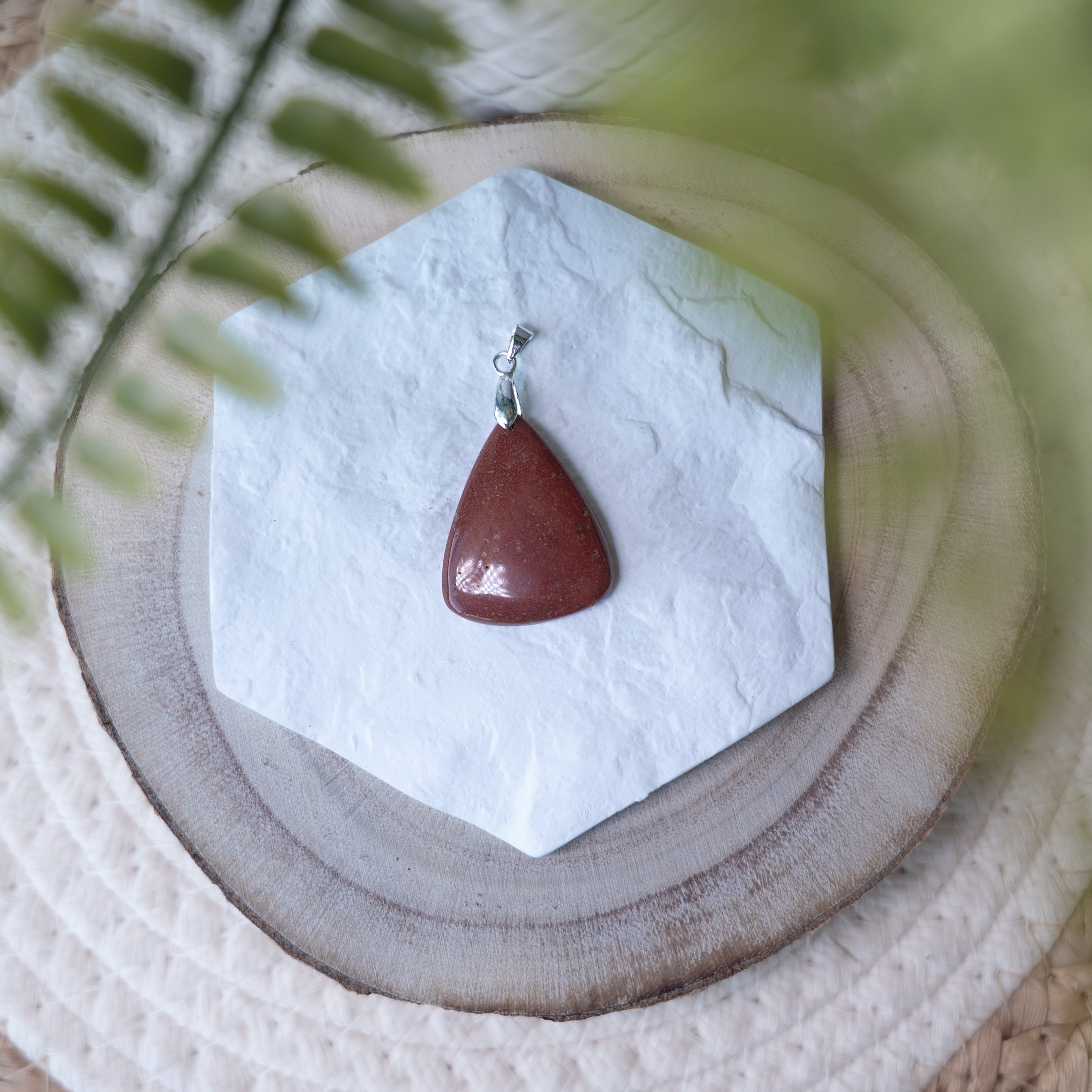 Pendentif Jaspe rouge 