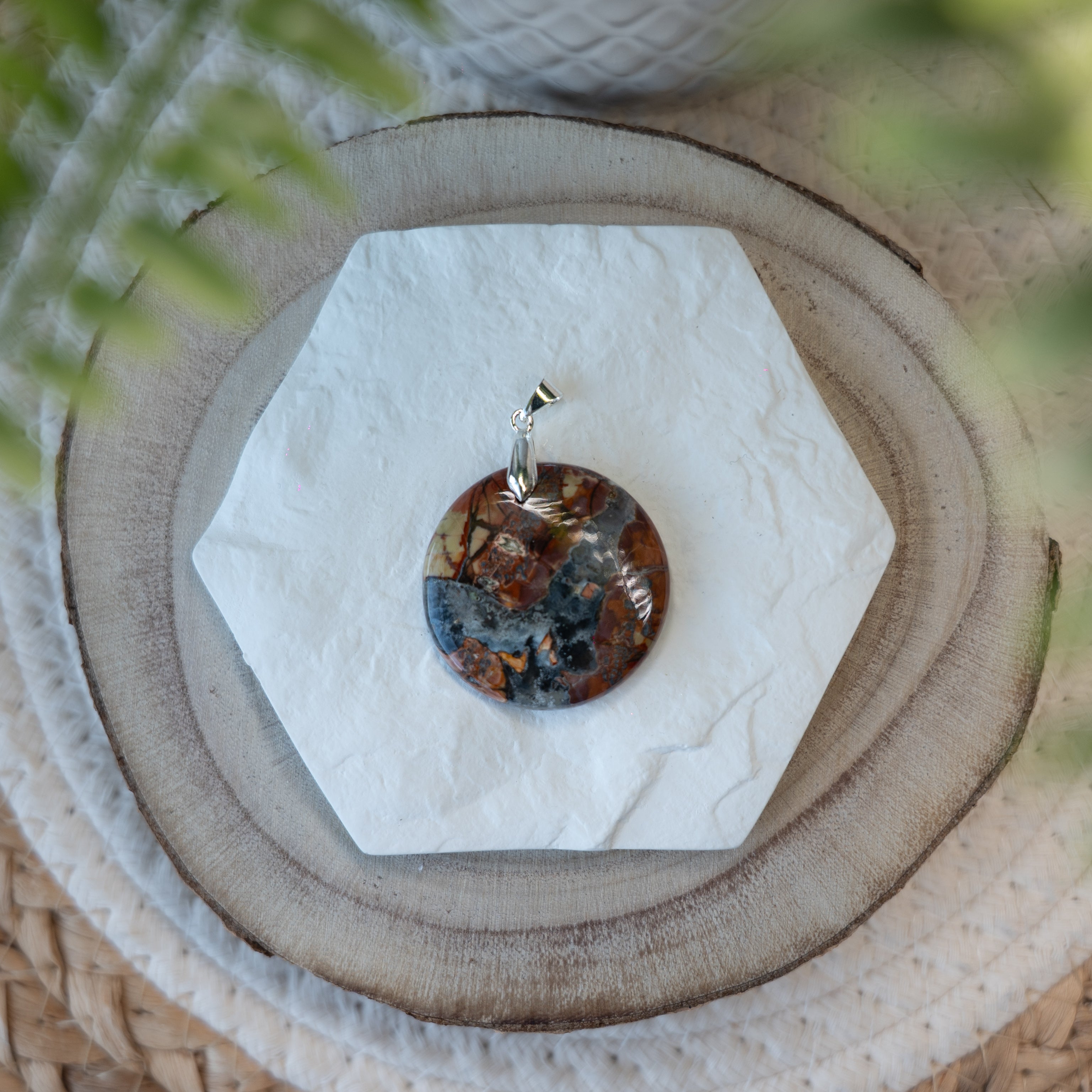 Pendentif Jaspe Butterfly – Pierre naturelle transformation et équilibre