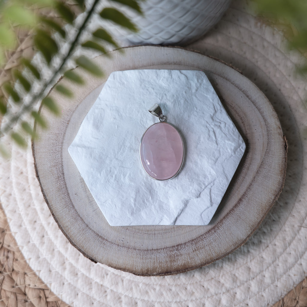 Pendentif Quartz Rose – Pierre naturelle amour et apaisement