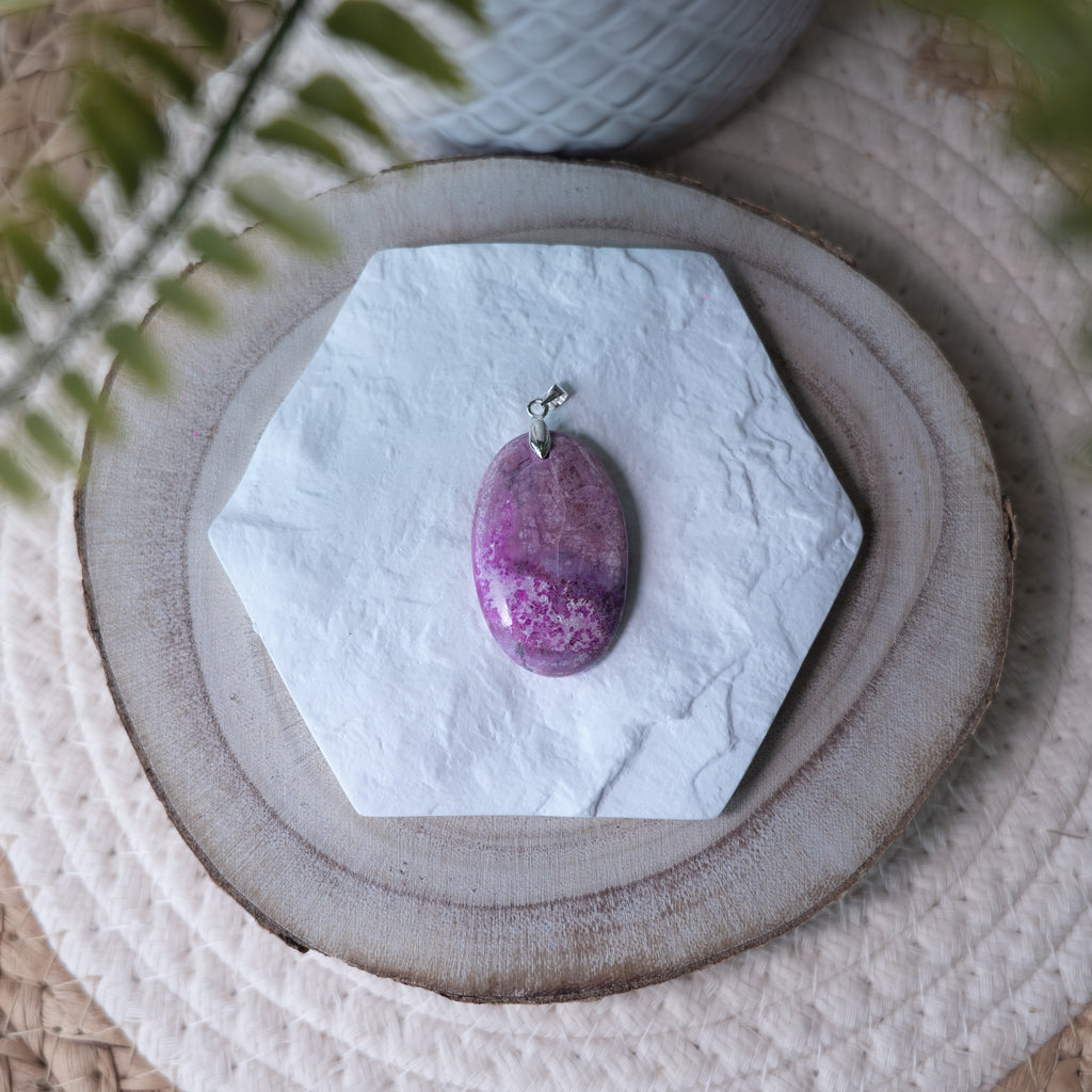 Pendentif Cobaltocalcite – Pierre naturelle amour et apaisement émotionnel