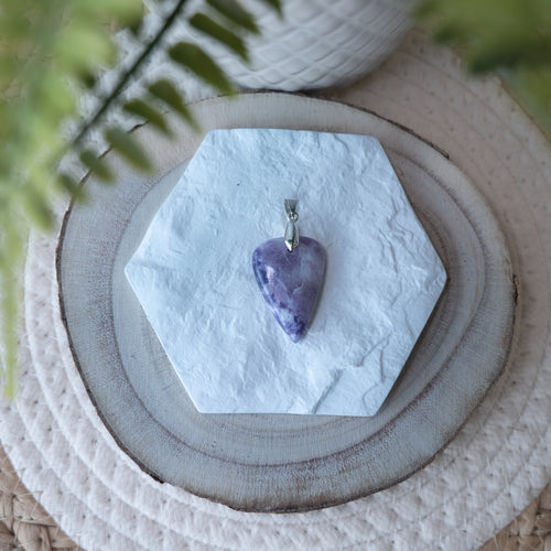 Pendentif Lépidolite – Pierre naturelle apaisement et gestion du stress