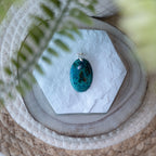 Pendentif Chrysocolle – Pierre naturelle apaisement et communication