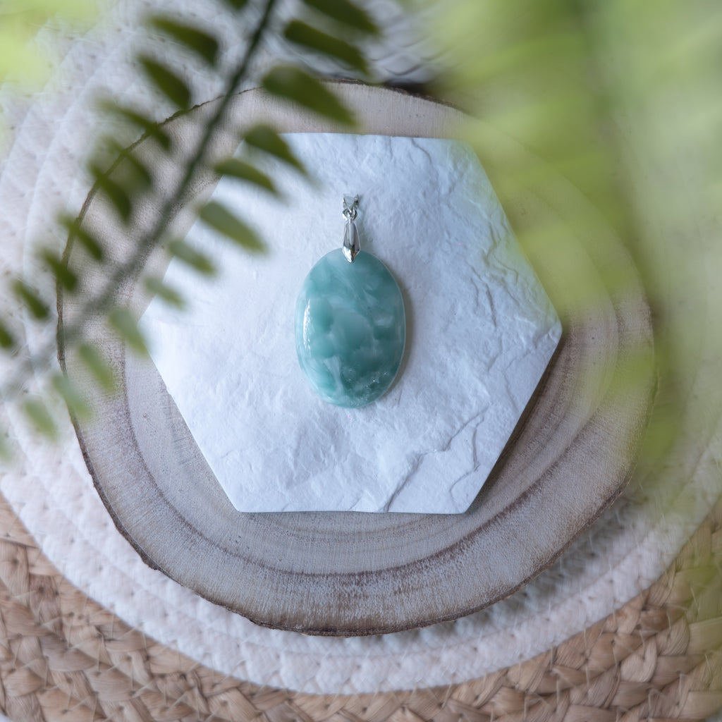 Pendentif Hémimorphite – Pierre naturelle communication et sérénité