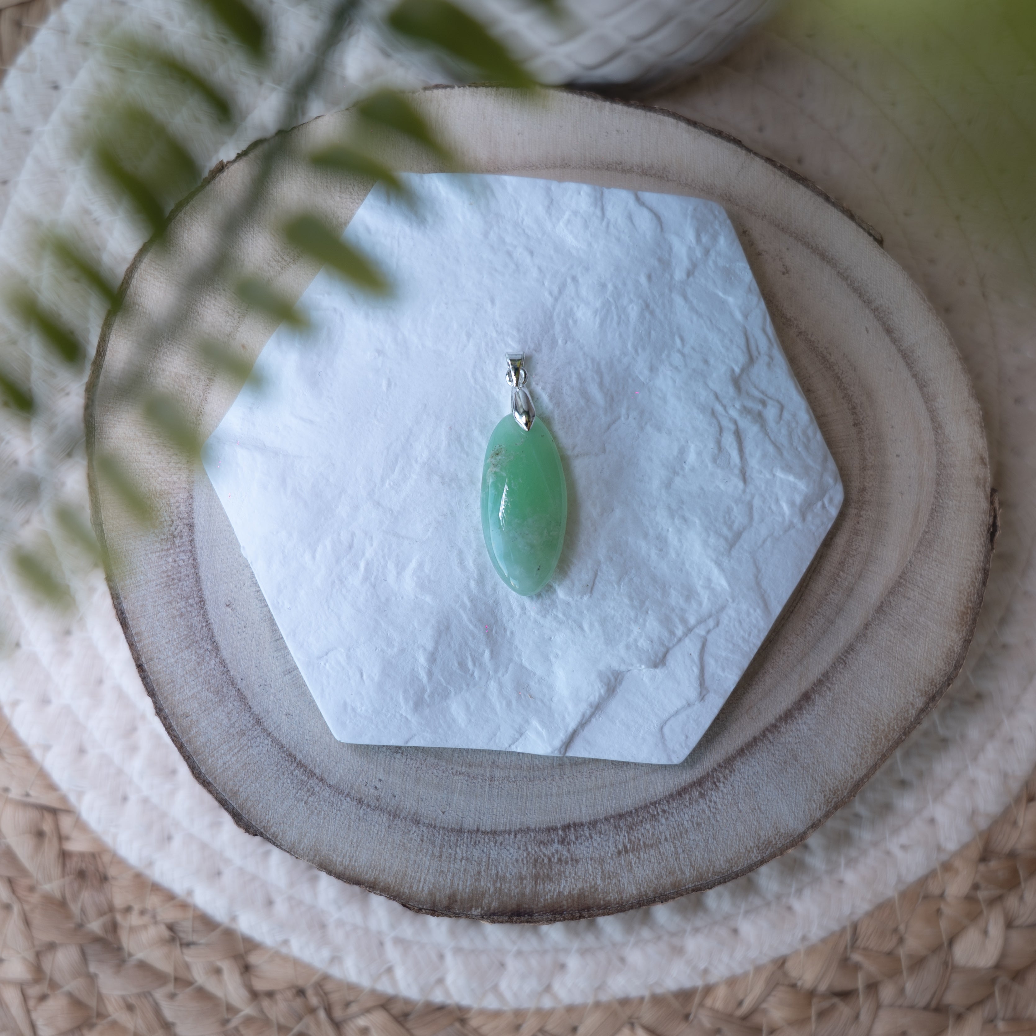 Pendentifs Chrysoprase – Pierre naturelle apaisement et renouveau
