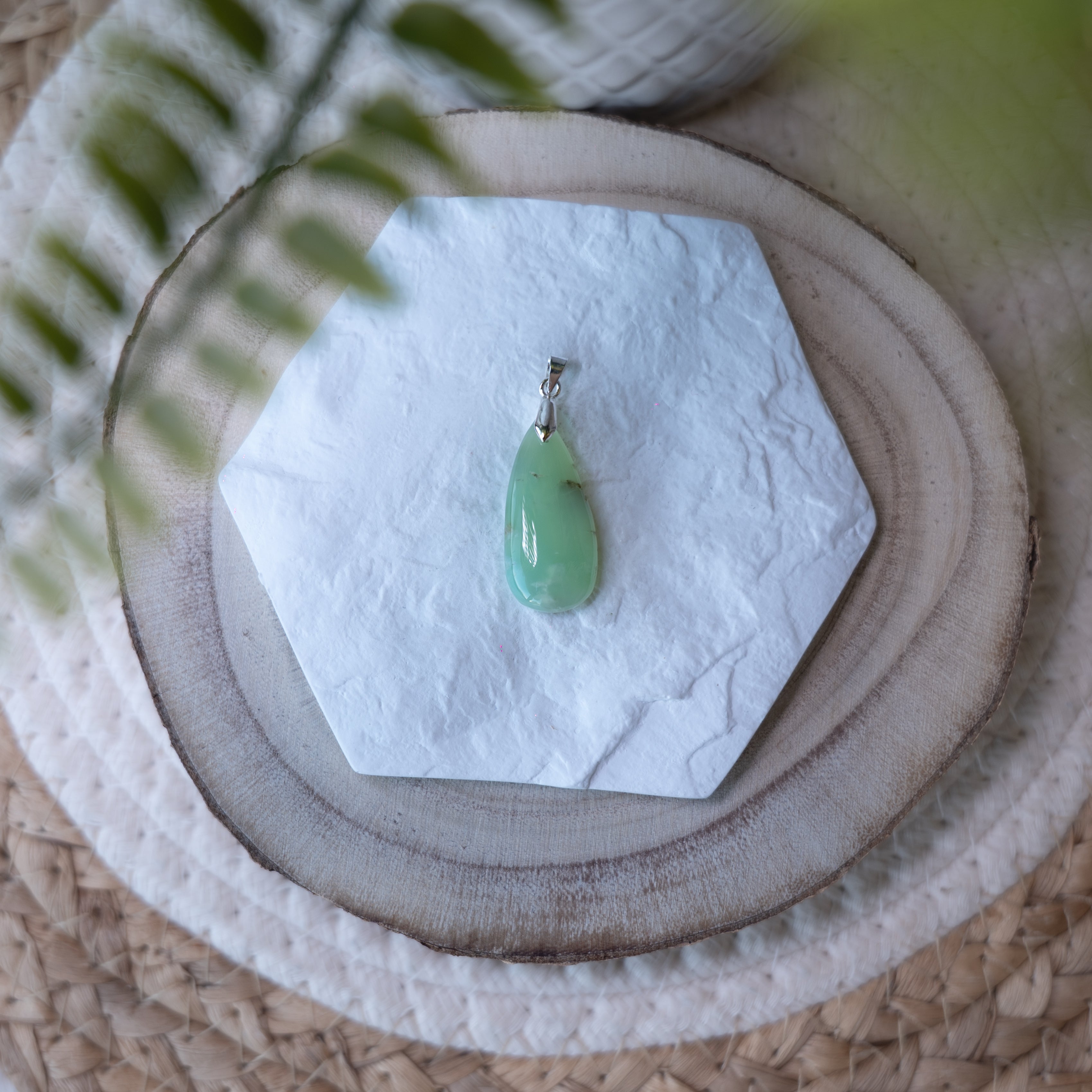 Pendentifs Chrysoprase – Pierre naturelle apaisement et renouveau