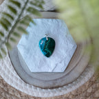 Pendentif Malachite Chrysocolle – Pierre naturelle protection et équilibre émotionnel