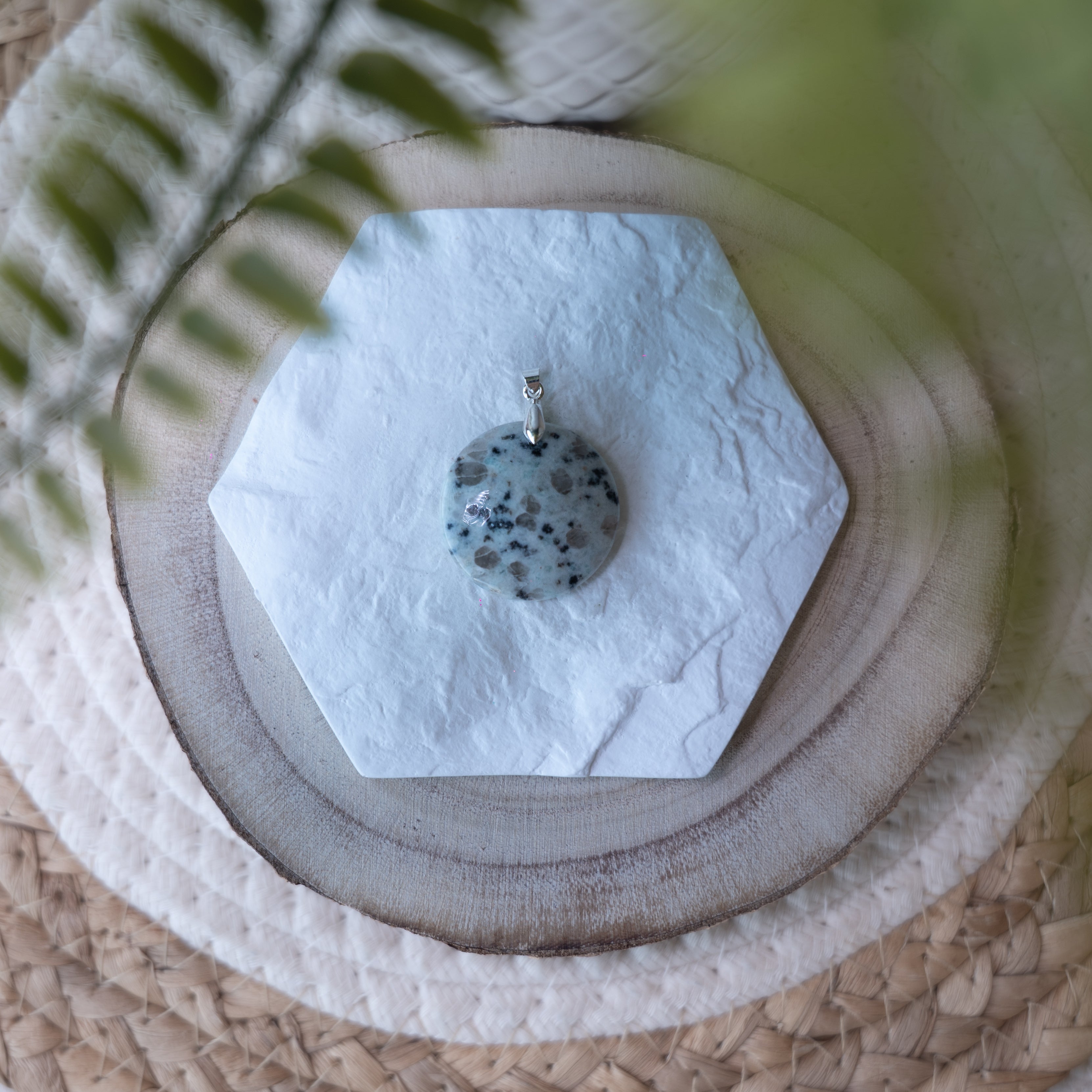 Pendentif Pegmatite Tourmaline Amazonite – Pierre naturelle protection et apaisement