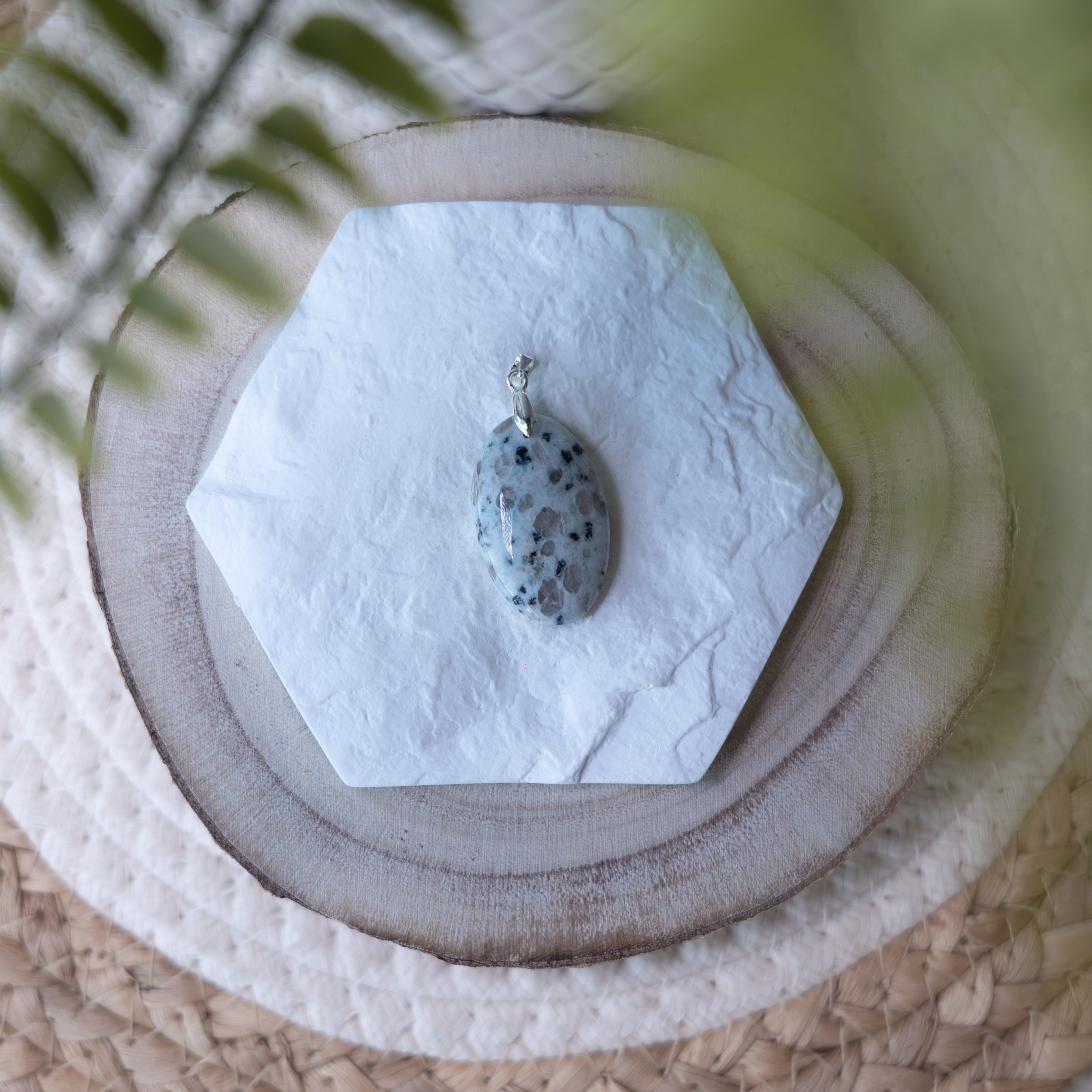 Pendentif Pegmatite Tourmaline Amazonite – Pierre naturelle protection et apaisement