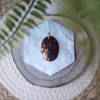 Pendentif Jaspe Mookaïte – Pierre naturelle ancrage et vitalité