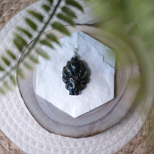 Pendentifs Obsidienne Argentée & Dorée – Pierre naturelle protection et révélation