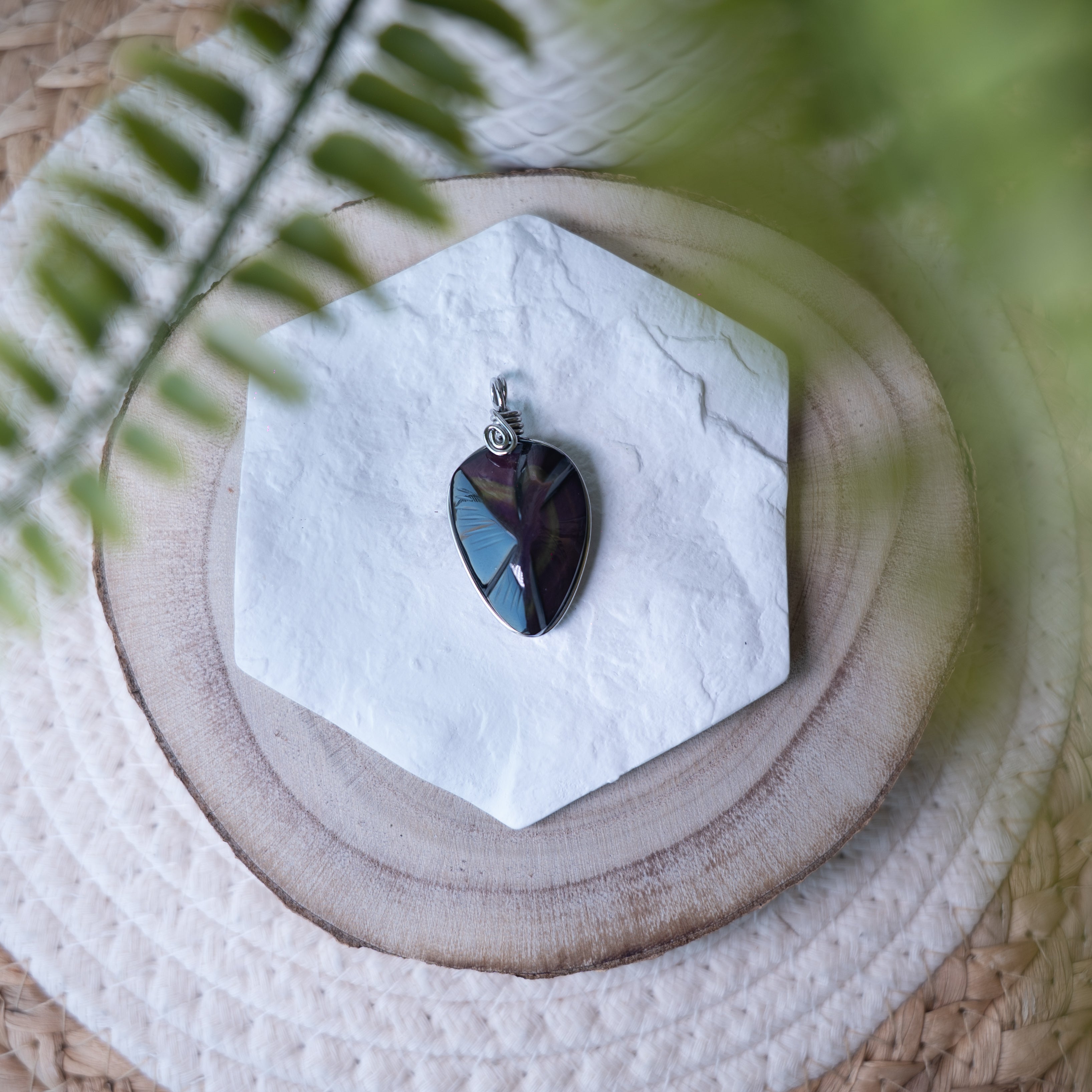 Pendentifs Obsidienne Œil Céleste – Pierre naturelle protection puissante et ancrage