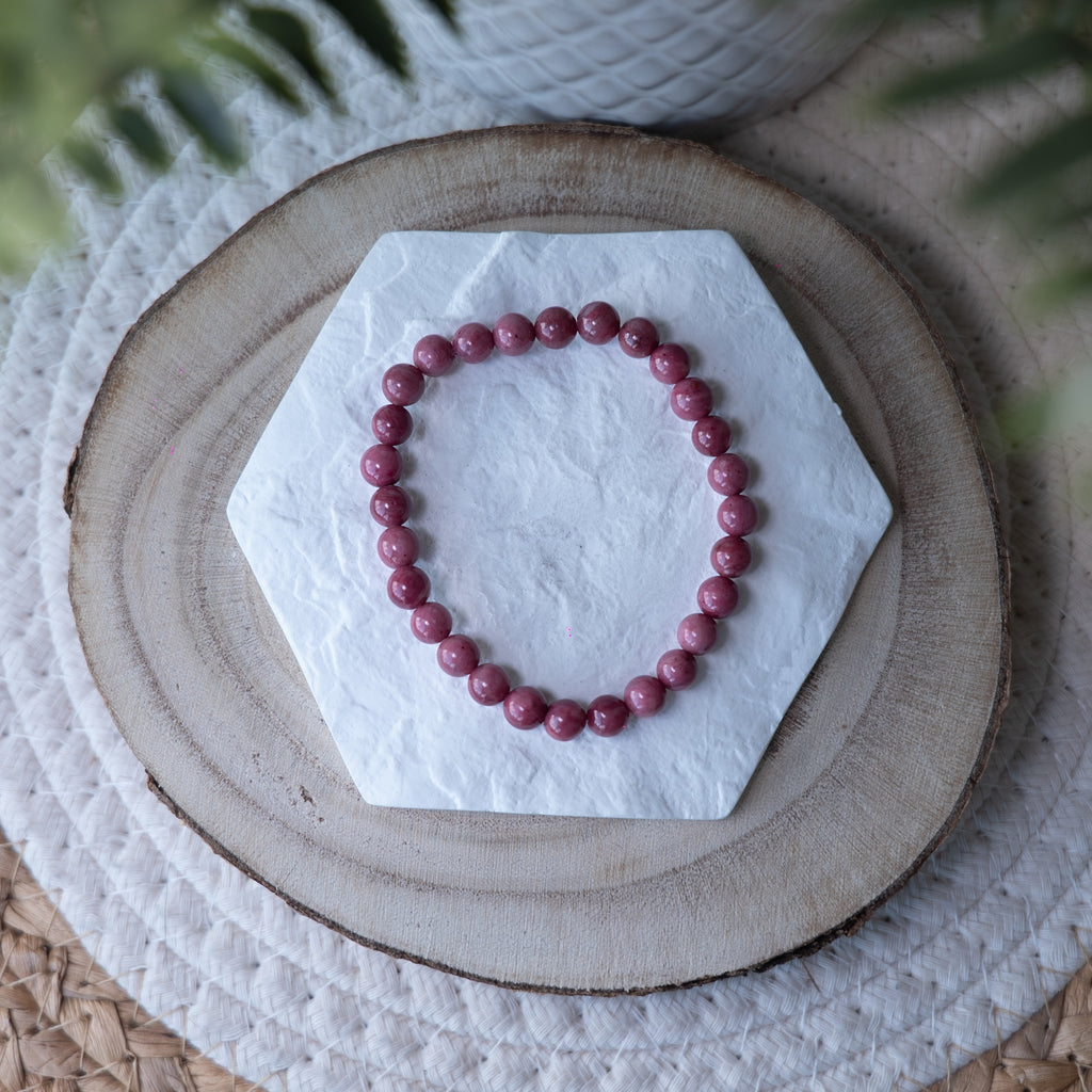 Bracelet Rhodonite – Pierre naturelle amour et guérison émotionnelle