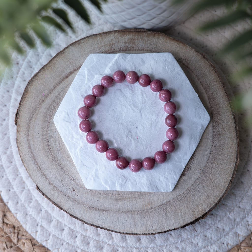 Bracelet Rhodonite – Pierre naturelle amour et guérison émotionnelle