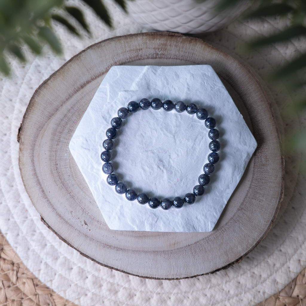 Bracelet Iolite (Cordiérite) – Pierre naturelle clarté mentale et intuition