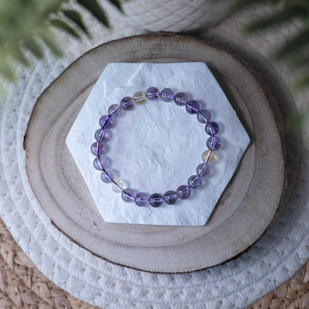 Bracelet Amétrine – Pierre naturelle équilibre et clarté mentale