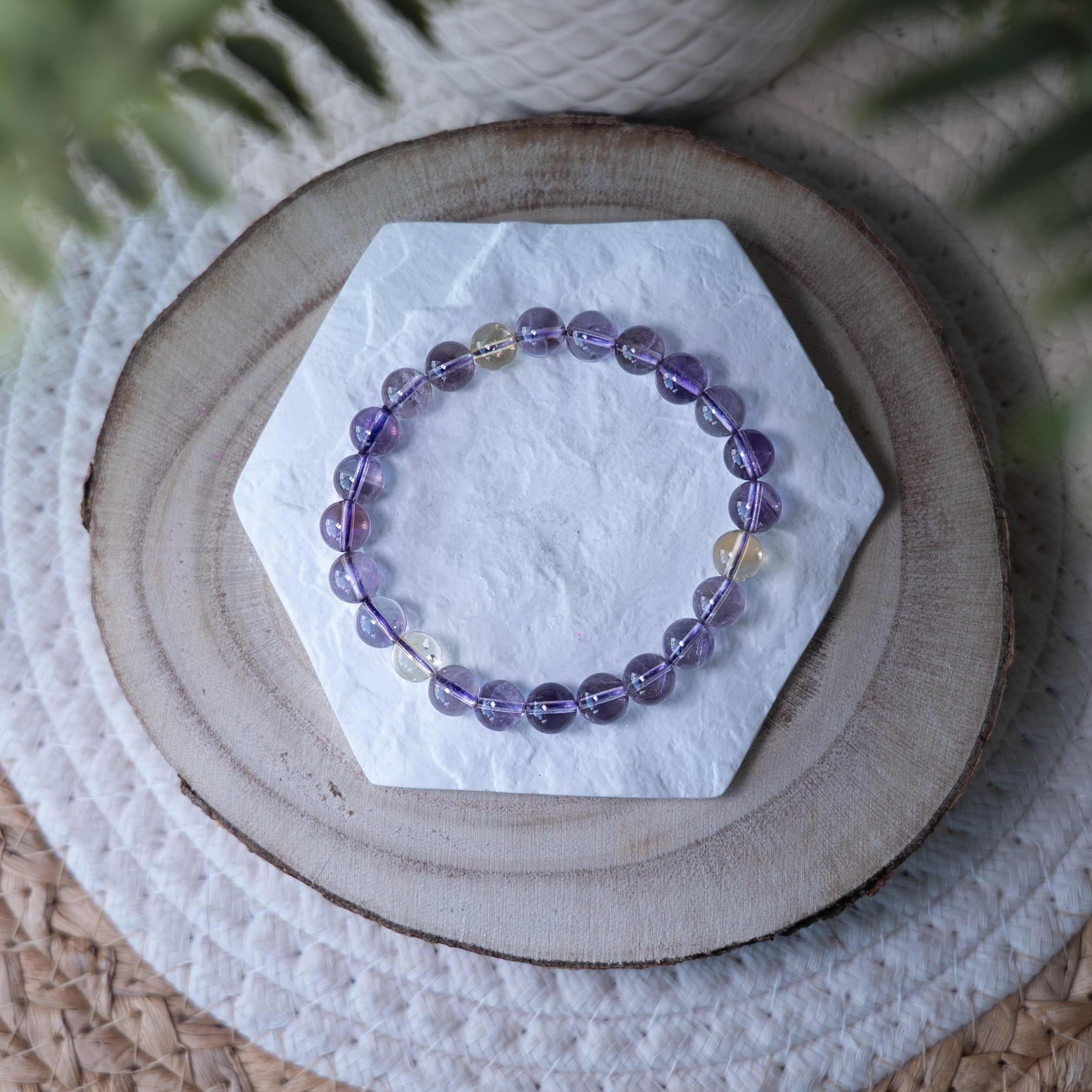 Bracelet Amétrine – Pierre naturelle équilibre et clarté mentale