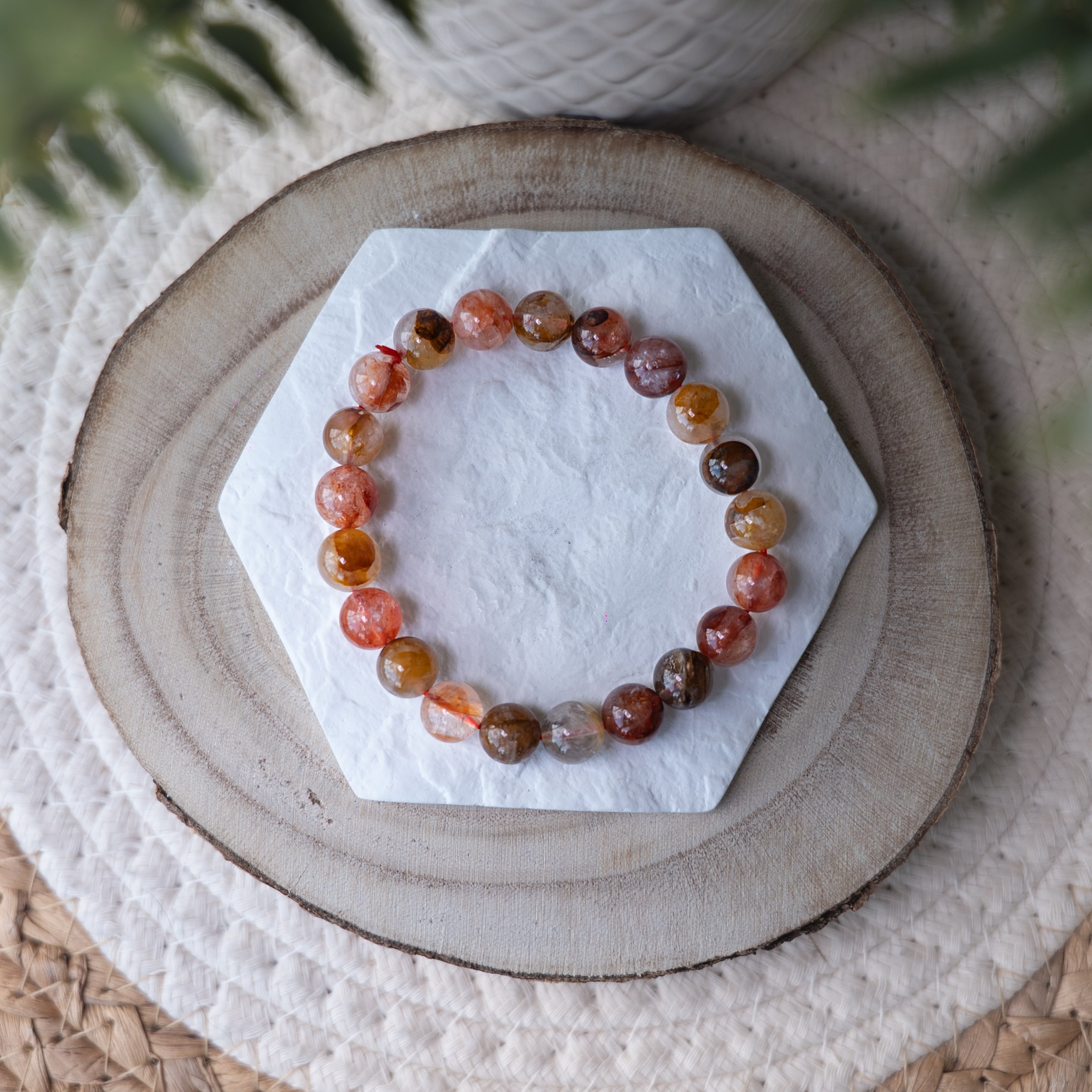 Bracelet Quartz Hématoïde – Pierre naturelle énergie et ancrage