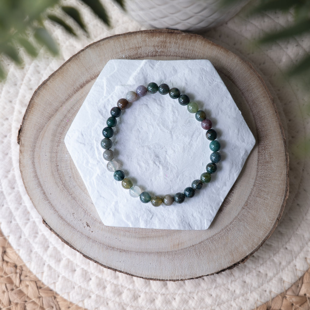 Bracelet Agate Indienne – Pierre naturelle équilibre et sérénité