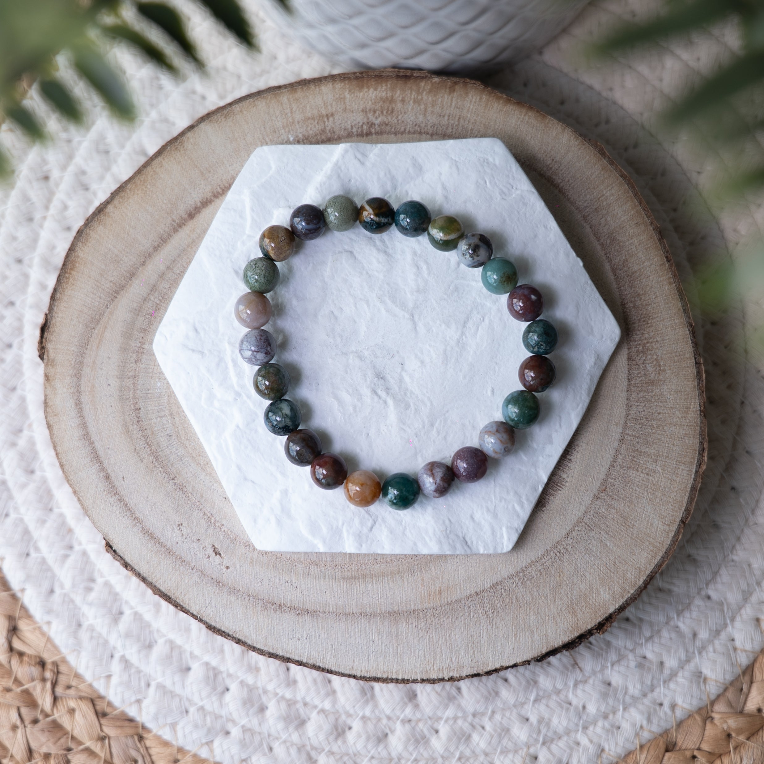 Bracelet Agate Indienne – Pierre naturelle équilibre et sérénité
