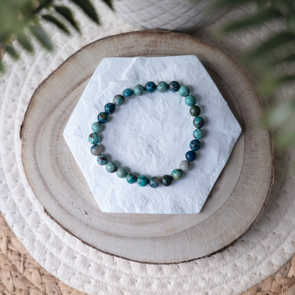 Bracelet Chrysocolle – Pierre naturelle apaisement et communication