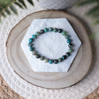 Bracelet Chrysocolle – Pierre naturelle apaisement et communication