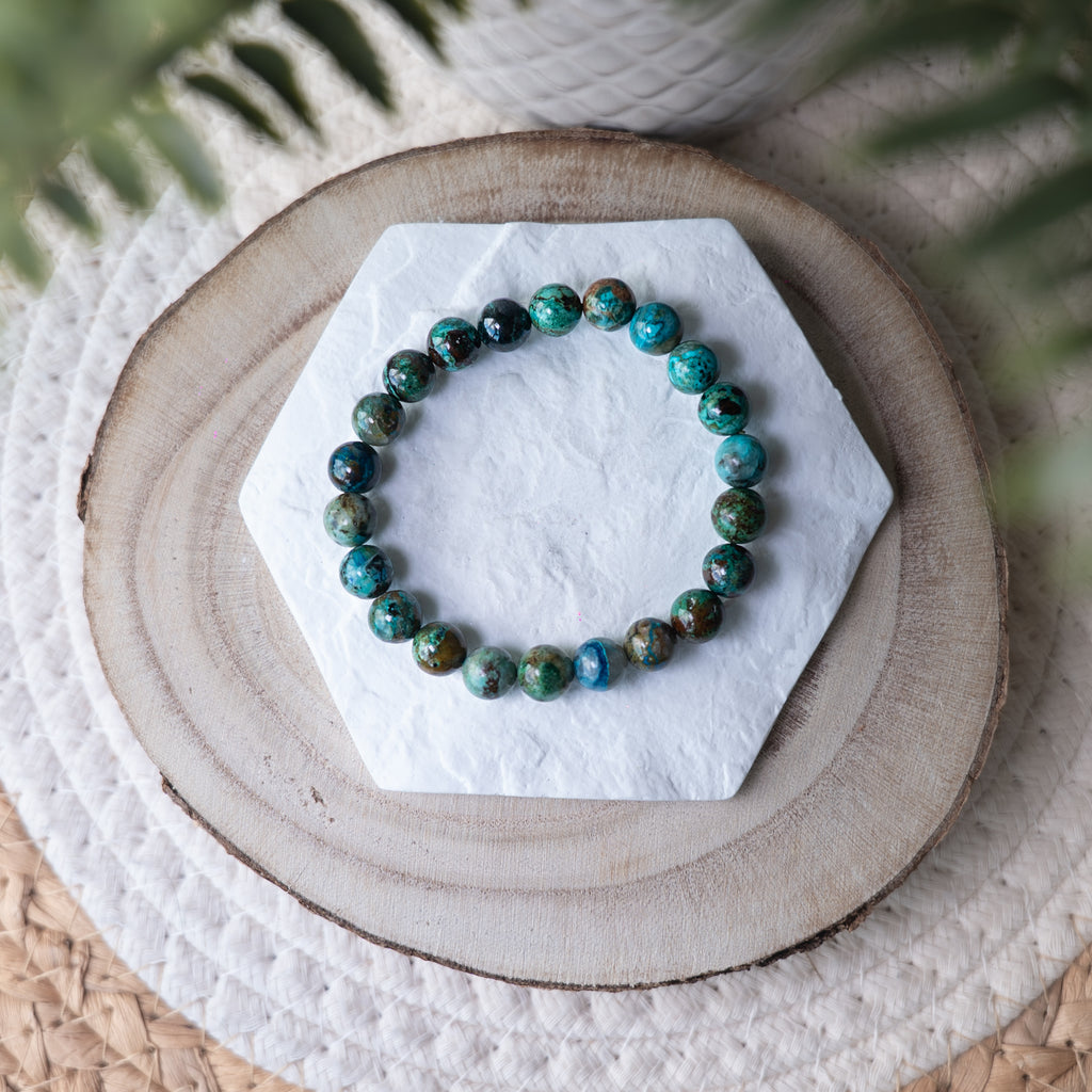 Bracelet Chrysocolle – Pierre naturelle apaisement et communication