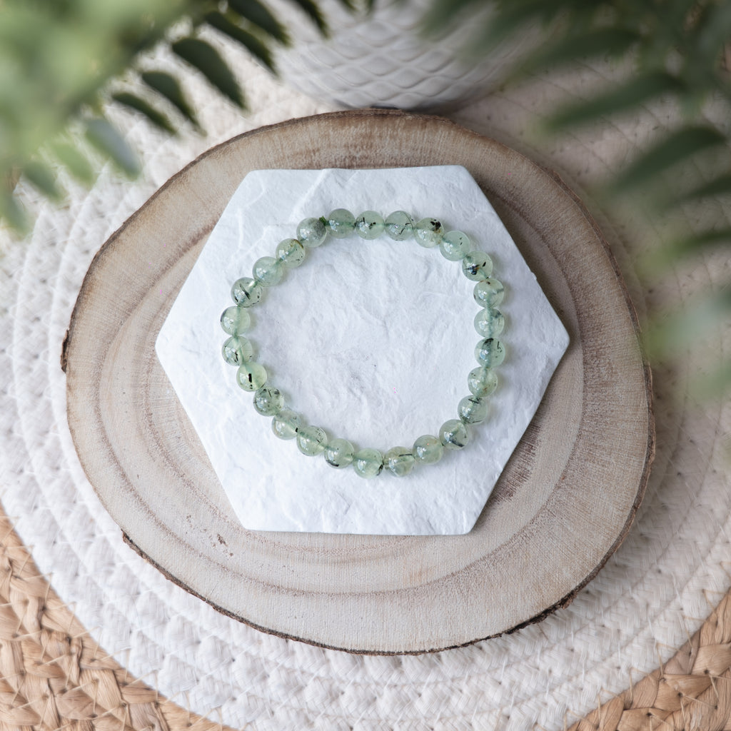 Bracelet Préhnite – Pierre naturelle apaisante et harmonie émotionnelle